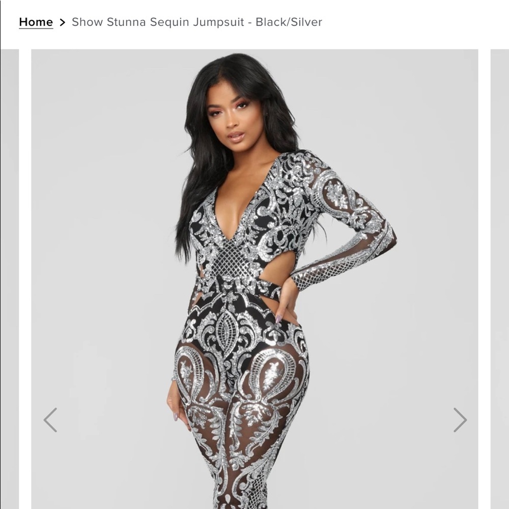Show Stunna Sequin Jumpsuit from Fashionova